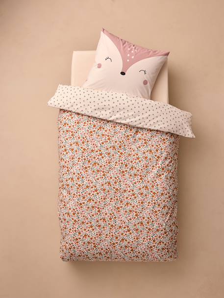 Kinderbedset Magicouette RETROFLOWER wit, bedrukt - vertbaudet enfant 
