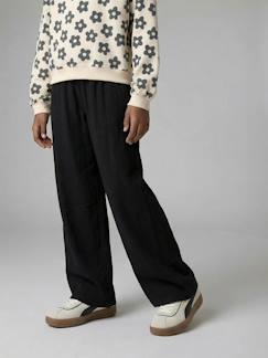 -Pantalon large fille maille