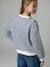 Sweat coupe large marine+marron+vanille - vertbaudet enfant 