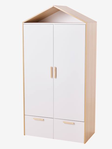Armoire cabane en bois enfant blanc - vertbaudet enfant 