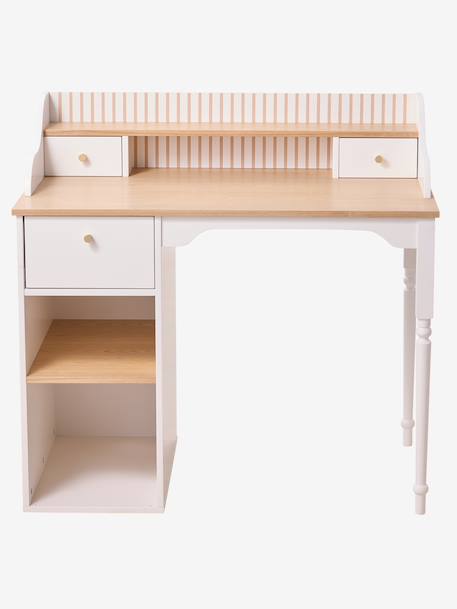 Houten kinderbureau met opbergruimtes ecru - vertbaudet enfant 