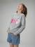 Sweat fille Rolling Stones gris chiné - vertbaudet enfant 