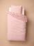 Parure housse de couette et taie d'oreiller rose imprimé - vertbaudet enfant 