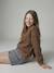 Sweat coupe large marine+marron+vanille - vertbaudet enfant 