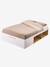 Lit double avec rangement ASPEN 140x200cm blanc - vertbaudet enfant 