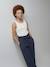 Pantalon en gaze de coton fille Jonen encre+kaki - vertbaudet enfant 
