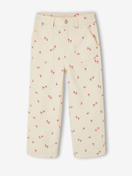 Fille-Pantalon large fille cerises coton