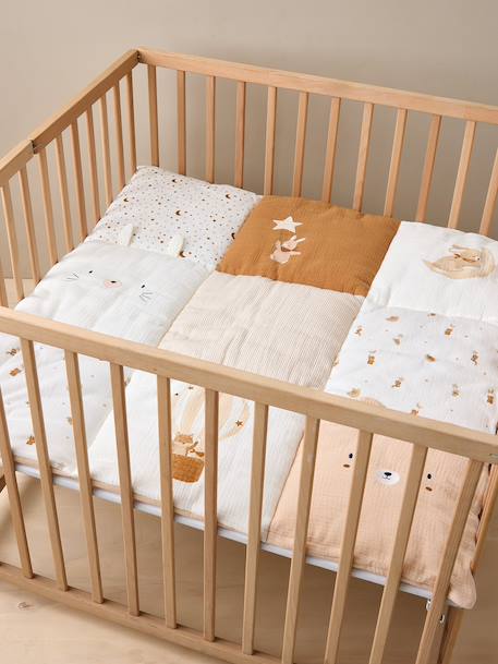 Tapis de sol patchwork coton beige - vertbaudet enfant 