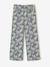 Pantalon fille large motifs fleurs vanille+vert - vertbaudet enfant 
