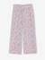 Pantalon fille large motifs fleurs vanille+vert - vertbaudet enfant 