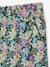 Pantalon fille large motifs fleurs vanille+vert - vertbaudet enfant 