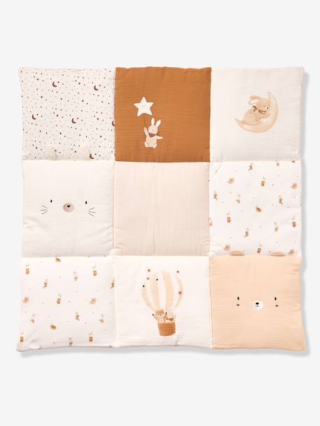 Tapis de sol patchwork coton beige - vertbaudet enfant 