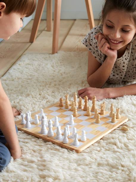 Houten schaakspel beige - vertbaudet enfant 