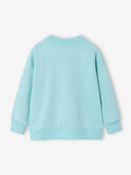Sweat col rond manches longues jaune pâle+mangue+vert d'eau - vertbaudet enfant 