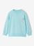 Sweater met ronde hals en lange mouwen blauwgroen+lichtgeel+mango - vertbaudet enfant 