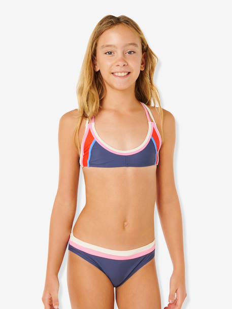 Bikini Surf Revival meisje marineblauw - vertbaudet enfant 