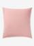 Parure housse de couette et taie d'oreiller unie vert sauge+vieux rose - vertbaudet enfant 
