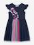 Robe à manches volantées et jupe en tulle fille, application cœur DANAMADE marine - vertbaudet enfant 