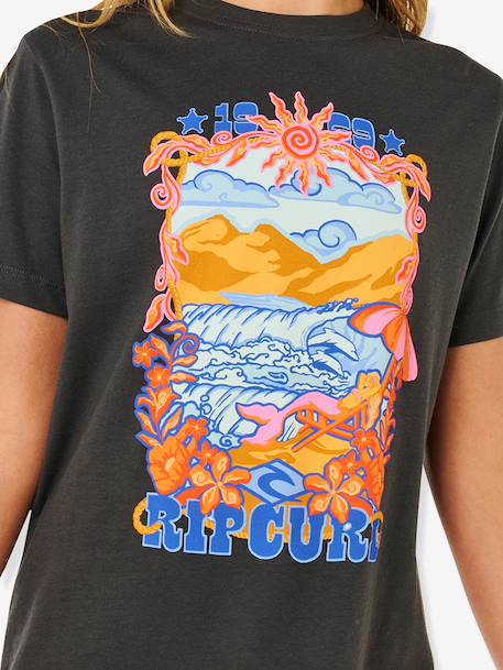 T-shirt met korte mouwen voor meisjes zwart - vertbaudet enfant 