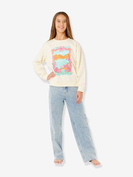 Sweat Sunshine Squad fille écru - vertbaudet enfant 