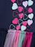 Robe à manches volantées et jupe en tulle fille, application cœur DANAMADE marine - vertbaudet enfant 