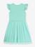 Robe avec jupe en tulle arc-en-ciel et manches volantées fille DANAMADE rose dragée+turquoise - vertbaudet enfant 