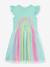 Robe avec jupe en tulle arc-en-ciel et manches volantées fille DANAMADE rose dragée+turquoise - vertbaudet enfant 