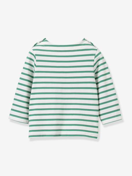 T-shirt baby gestreept met lange mouwen groen - vertbaudet enfant 