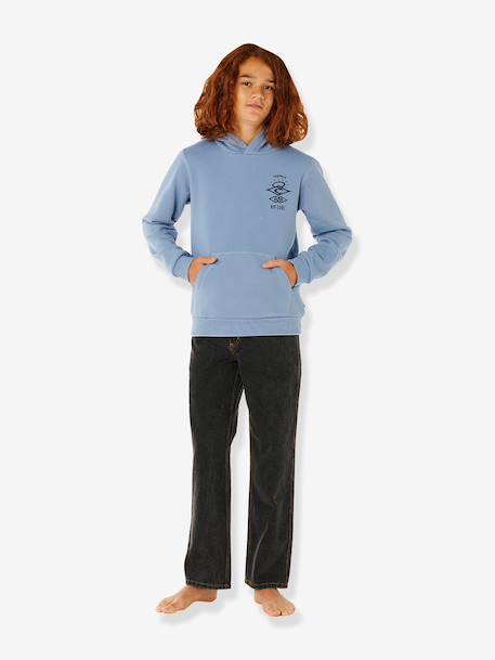 Sweater met capuchon voor jongens grijsblauw - vertbaudet enfant 
