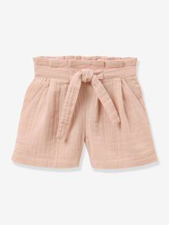 -Short fille taille ceinturée