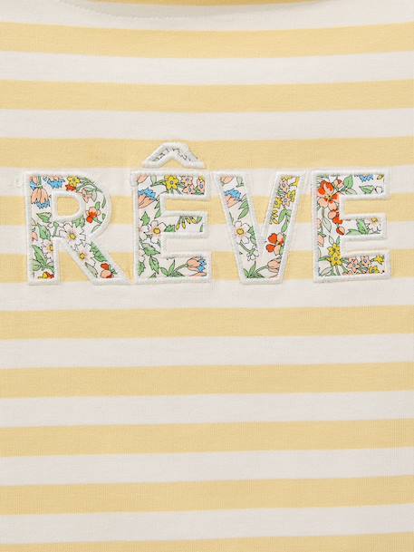 T-shirt rayé motif rêve fille vert clair - vertbaudet enfant 