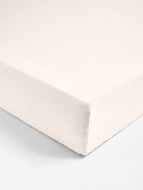 Drap housse enfant gaze coton écru - vertbaudet enfant 