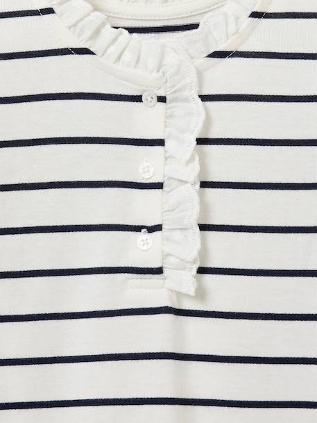 Tee-shirt rayé manches longues fille marine - vertbaudet enfant 