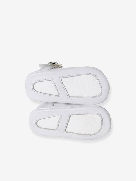 Baby sloffen leer goud+wit - vertbaudet enfant 