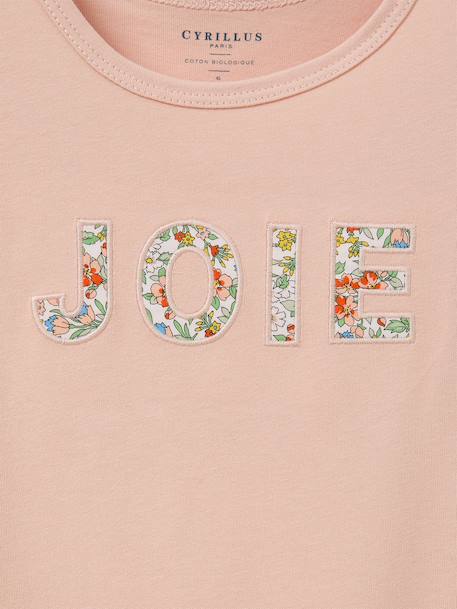 Tee shirt fille motif joie vert clair - vertbaudet enfant 