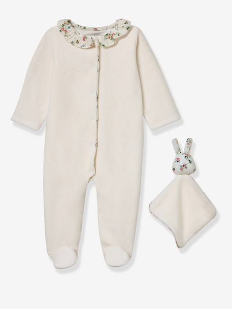 Ensemble pyjama naissance avec doudou blanc - vertbaudet enfant 