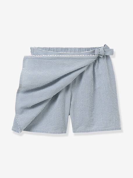 Skort voor meisjes blauw, gestreept - vertbaudet enfant 