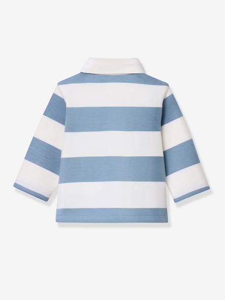Polo met strepen en lange mouwen blauw, gestreept - vertbaudet enfant 