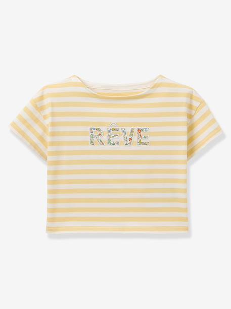 Fille-T-shirt rayé motif rêve fille