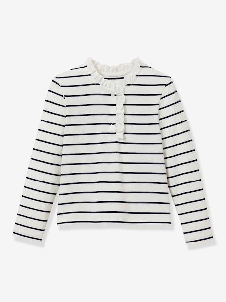 Fille-Tee-shirt rayé manches longues fille