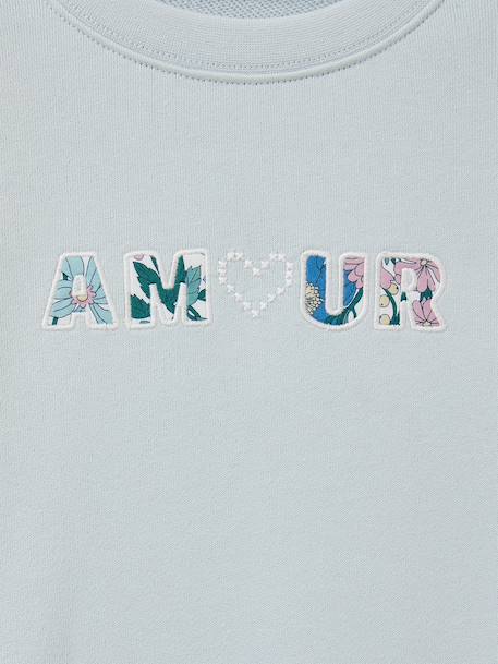 Sweat fille Amour bleu clair - vertbaudet enfant 