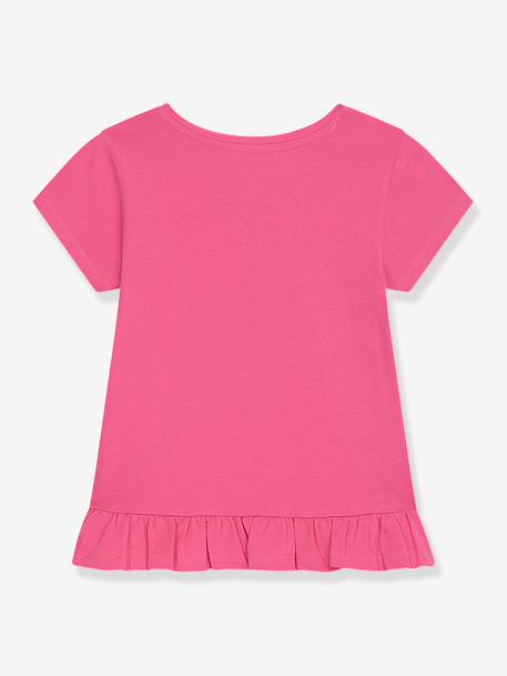 T-shirt motif sequins fille DANAMADE, inscription dorée rose - vertbaudet enfant 