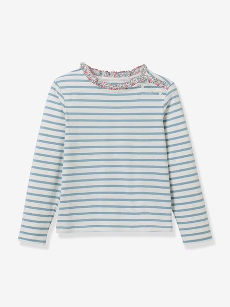 Fille-T-shirt manches longues marinière