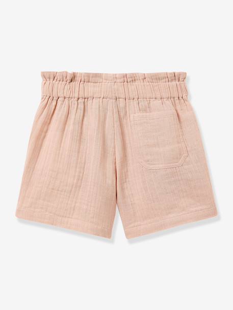 Short fille taille ceinturée rose pâle - vertbaudet enfant 