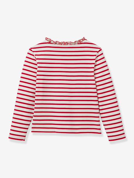 T-shirt manches longues rayé rouge - vertbaudet enfant 
