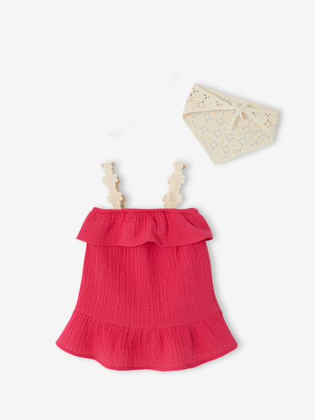 Ensemble robe bandana bébé fille framboise - vertbaudet enfant 