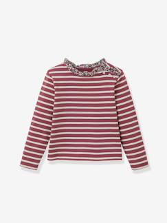 -T-shirt marinière fille tissu Liberty coton biologique