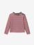 T-shirt marinière fille tissu Liberty coton biologique rose imprimé+violet imprimé - vertbaudet enfant 