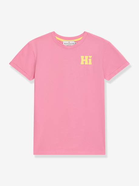 Roze T-shirt met opschrift voor meisjes DANAMADE snoeproze - vertbaudet enfant 