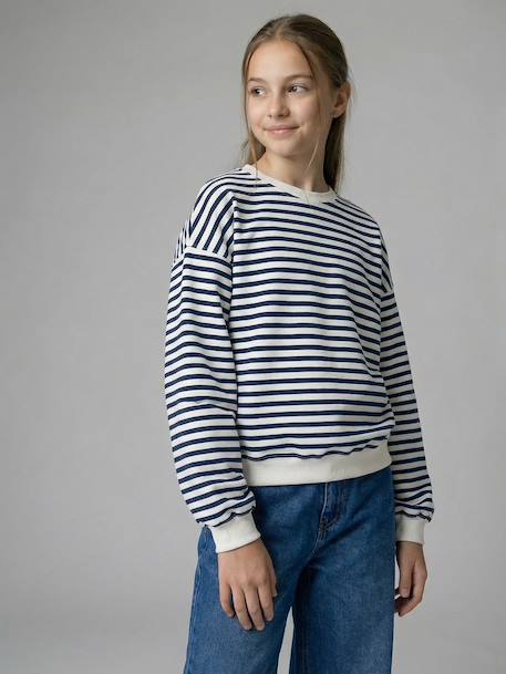 Fille-Sweat coupe large